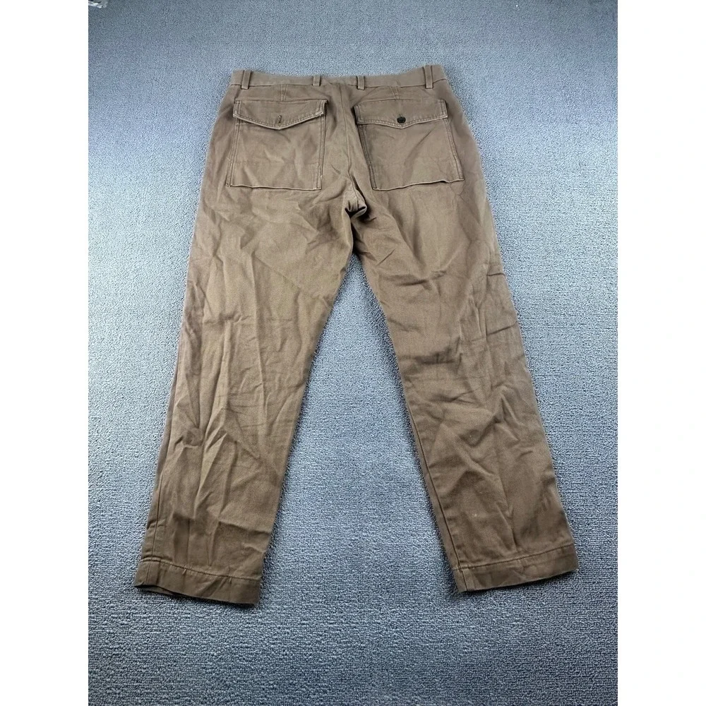 Banana Republic Cargo Pants Men 33x32 Brown Heritage Straight Twill Utility